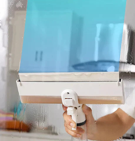 Raclette à vitre anti-fuite avec spray